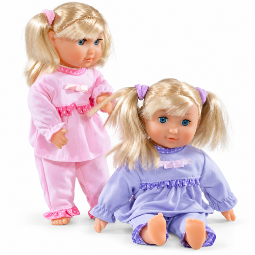 dollsworld Weichkörperpuppe mit Haaren, 25 cm, 2-fach sortiert – Produktansicht 1