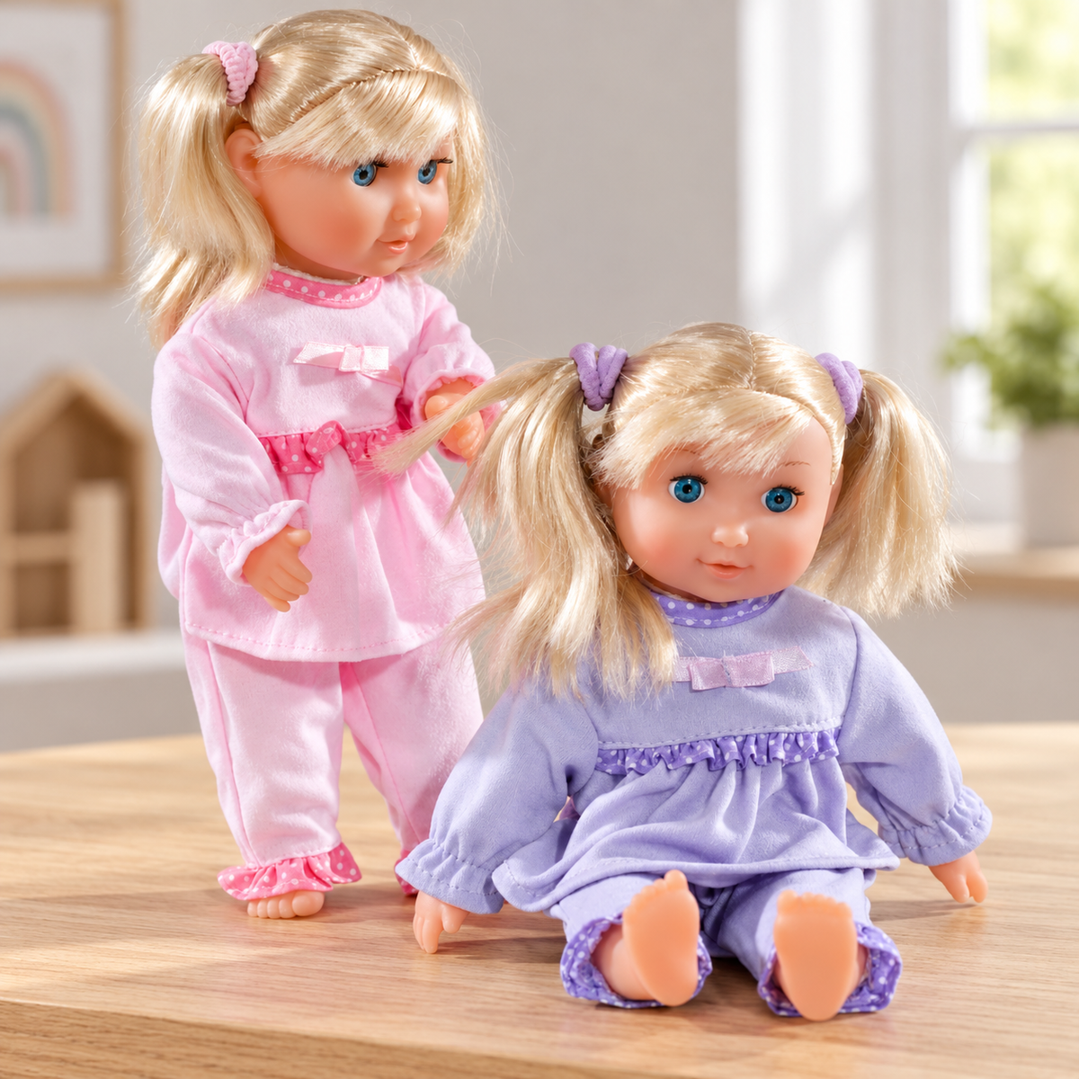 dollsworld Weichkörperpuppe mit Haaren, 25 cm, 2-fach sortiert – Produktansicht 4